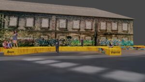 kunstwerk in de openbare ruimte van Differdange, Luxemburg, 2021