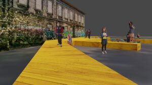 At your feet, onze inzending voor de open call voor een kunstwerk in de openbare ruimte van Differdange, Luxemburg, 2021